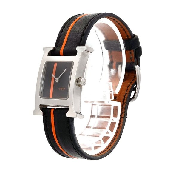 HERMES H Watch Orange Black Dial Quartz Ladies HH1 210 Watch 90271498 main image 6